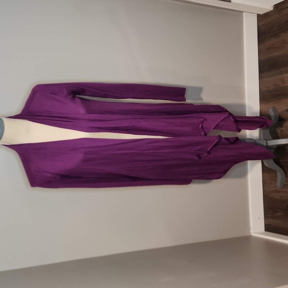 Lululemon purple Universal Wrap Draped Waterfall Open Front Cardigan